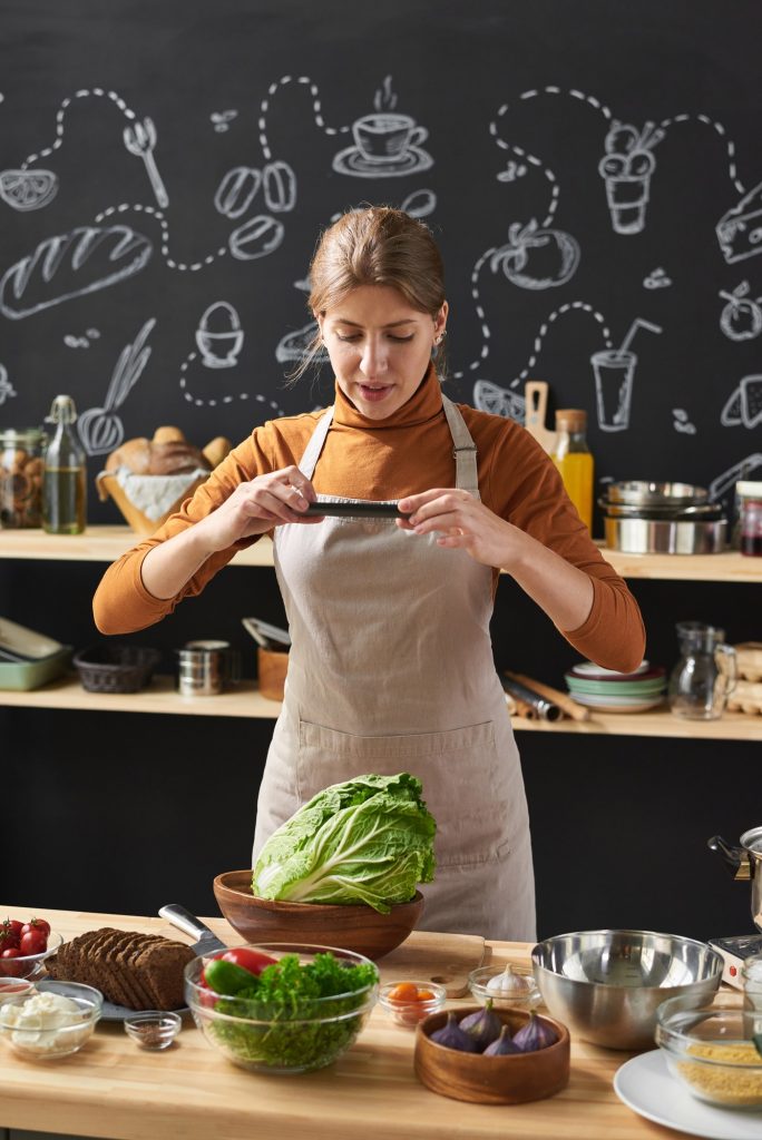 Making photo of vegetable